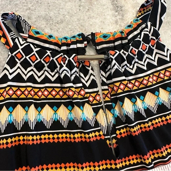 Apt 9 Halter Neckline Southwest Print Maxi Dress Size Large - Picture 6 of 11